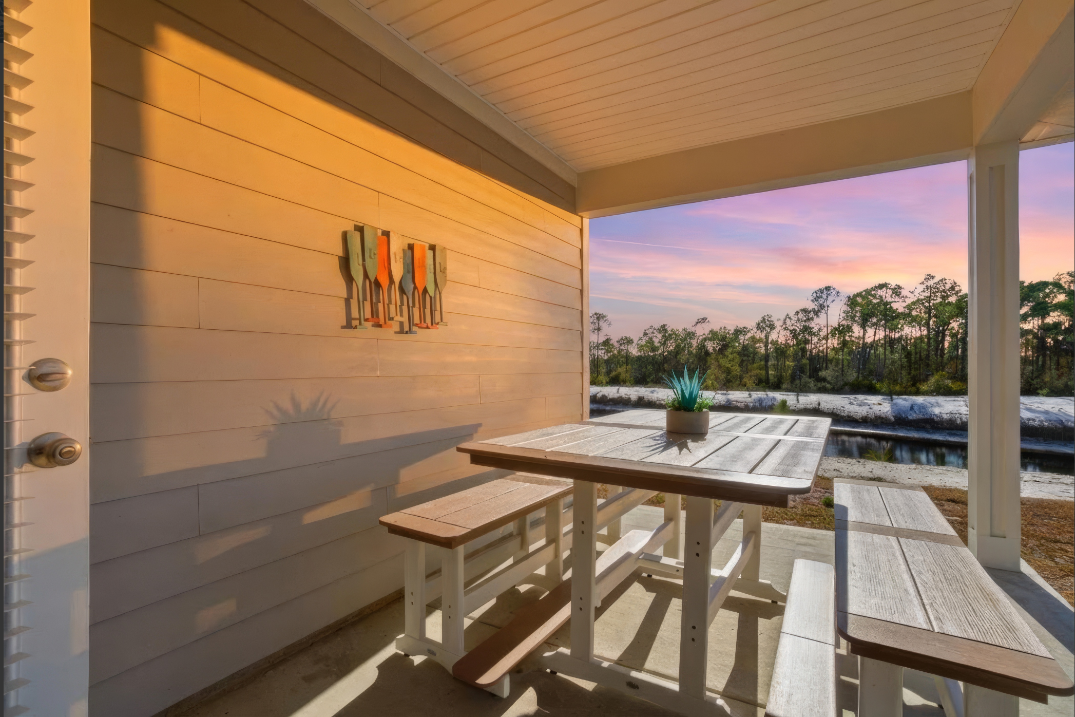 Enjoy your meals and family time on the back porch